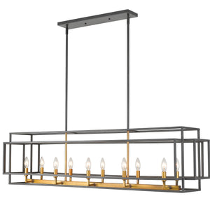 Titania 10 Light Linear Chandelier