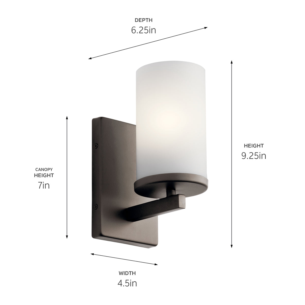 Crosby Wall Sconce 1Lt
