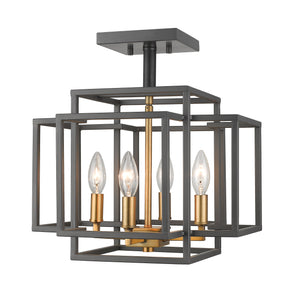 Titania 4 Light Semi Flush Mount