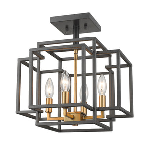 Titania 4 Light Semi Flush Mount