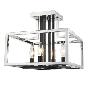 Quadra 4 Light Semi Flush Mount