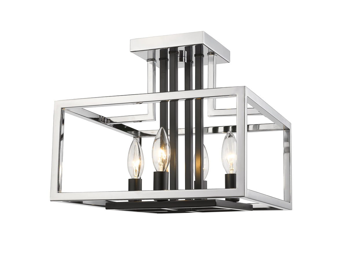 Quadra 4 Light Semi Flush Mount