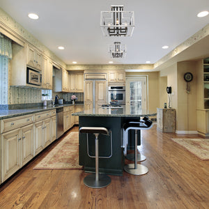 Quadra 4 Light Semi Flush Mount