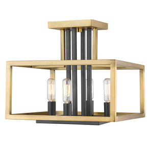 Quadra 4 Light Semi Flush Mount