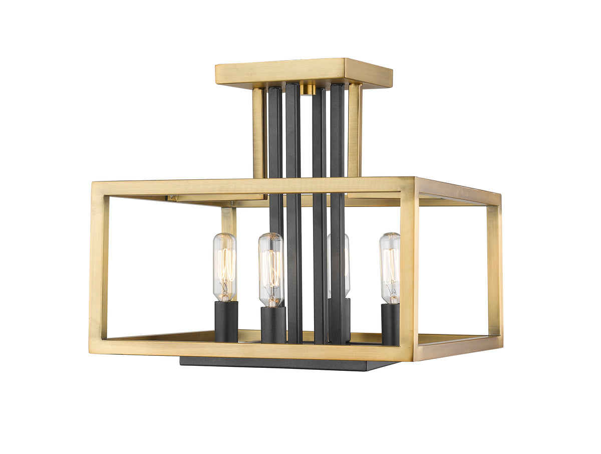 Quadra 4 Light Semi Flush Mount