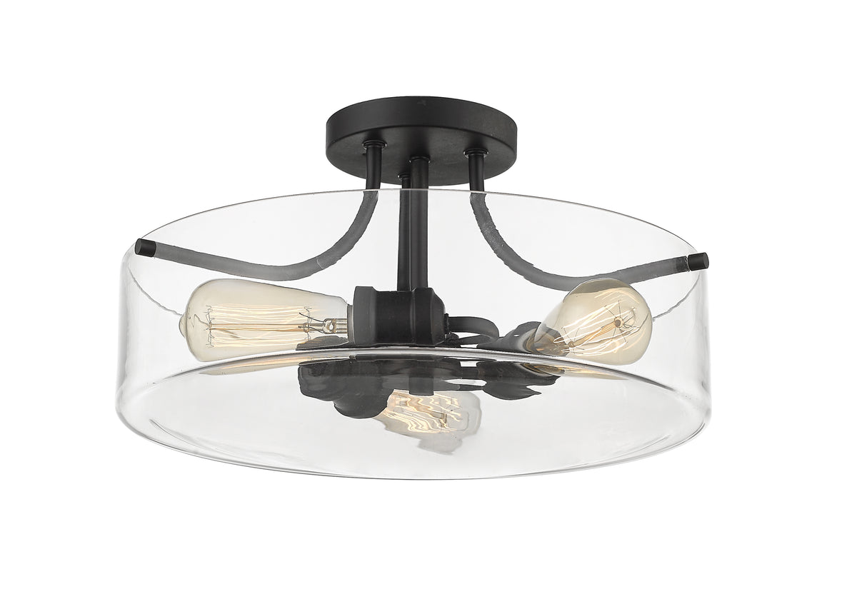 Delaney 3 Light Semi Flush Mount