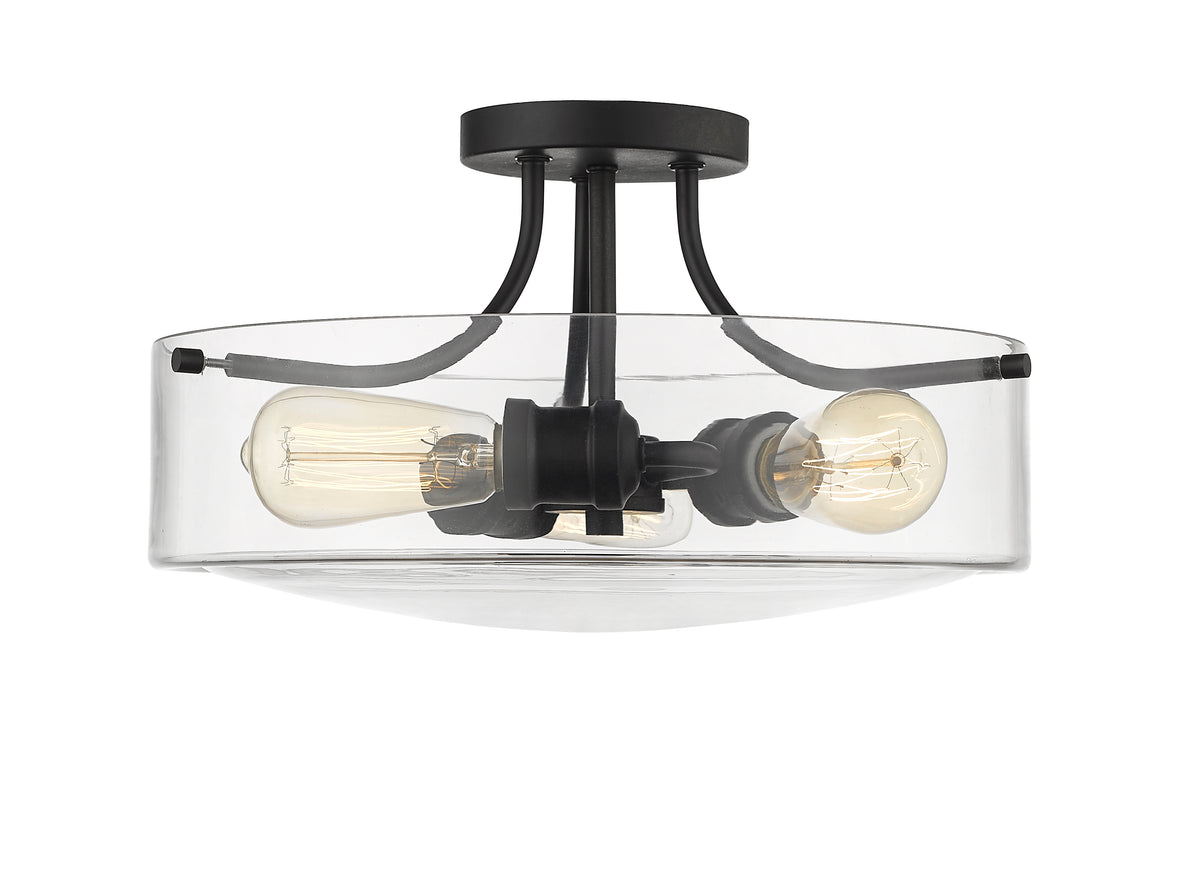 Delaney 3 Light Semi Flush Mount