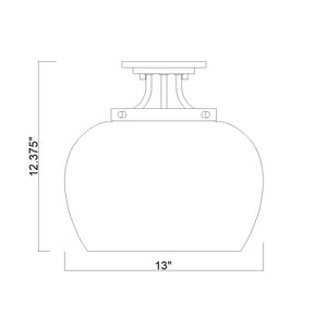 Joliet 1 Light Semi Flush Mount