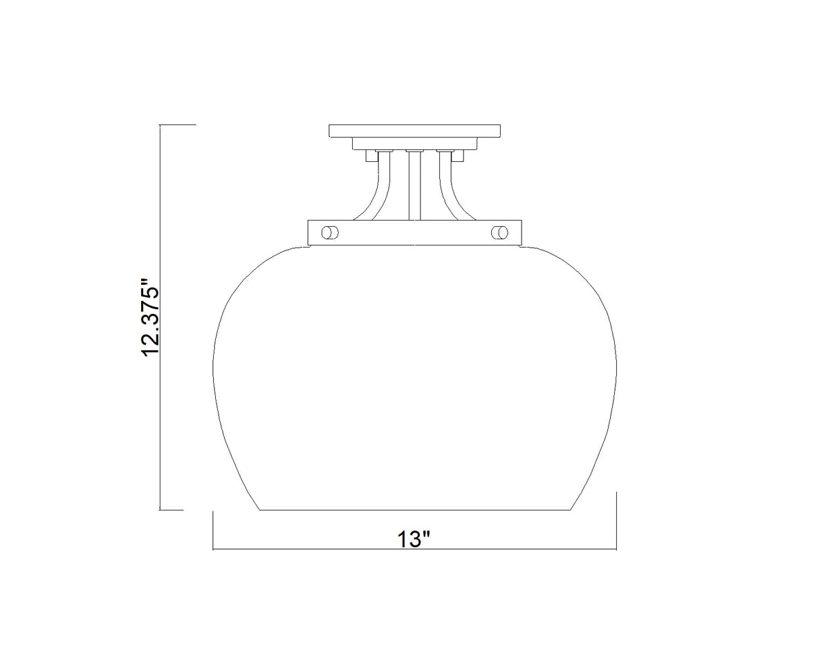 Joliet 1 Light Semi Flush Mount