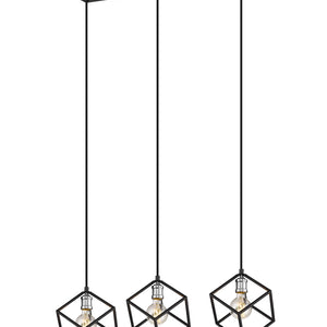 Vertical 3 Light Linear Chandelier