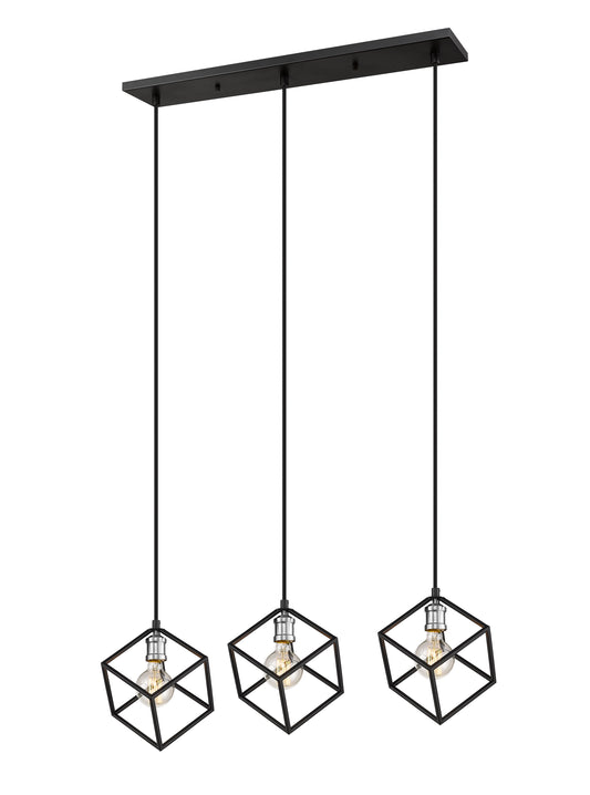 Vertical 3 Light Linear Chandelier