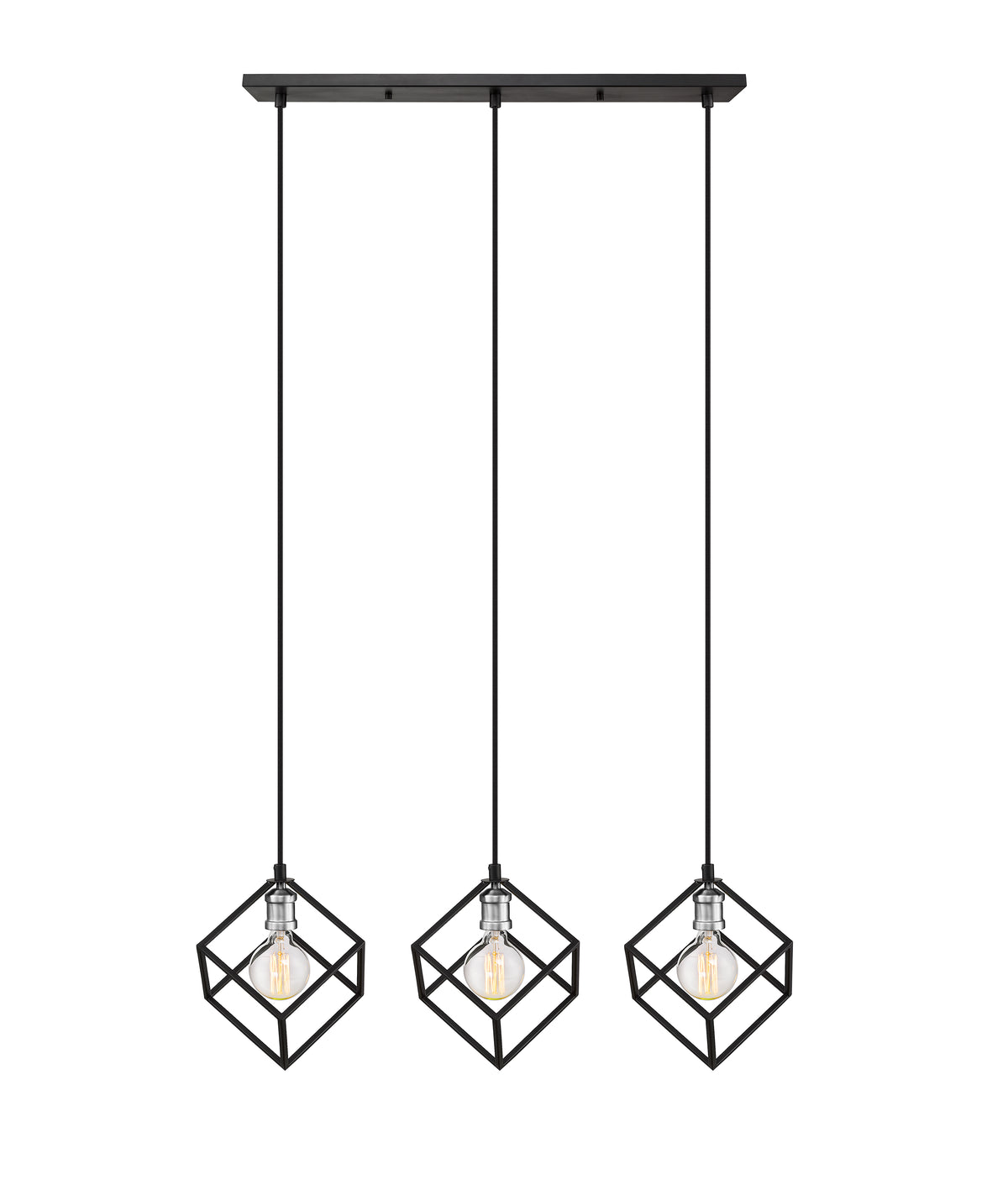 Vertical 3 Light Linear Chandelier
