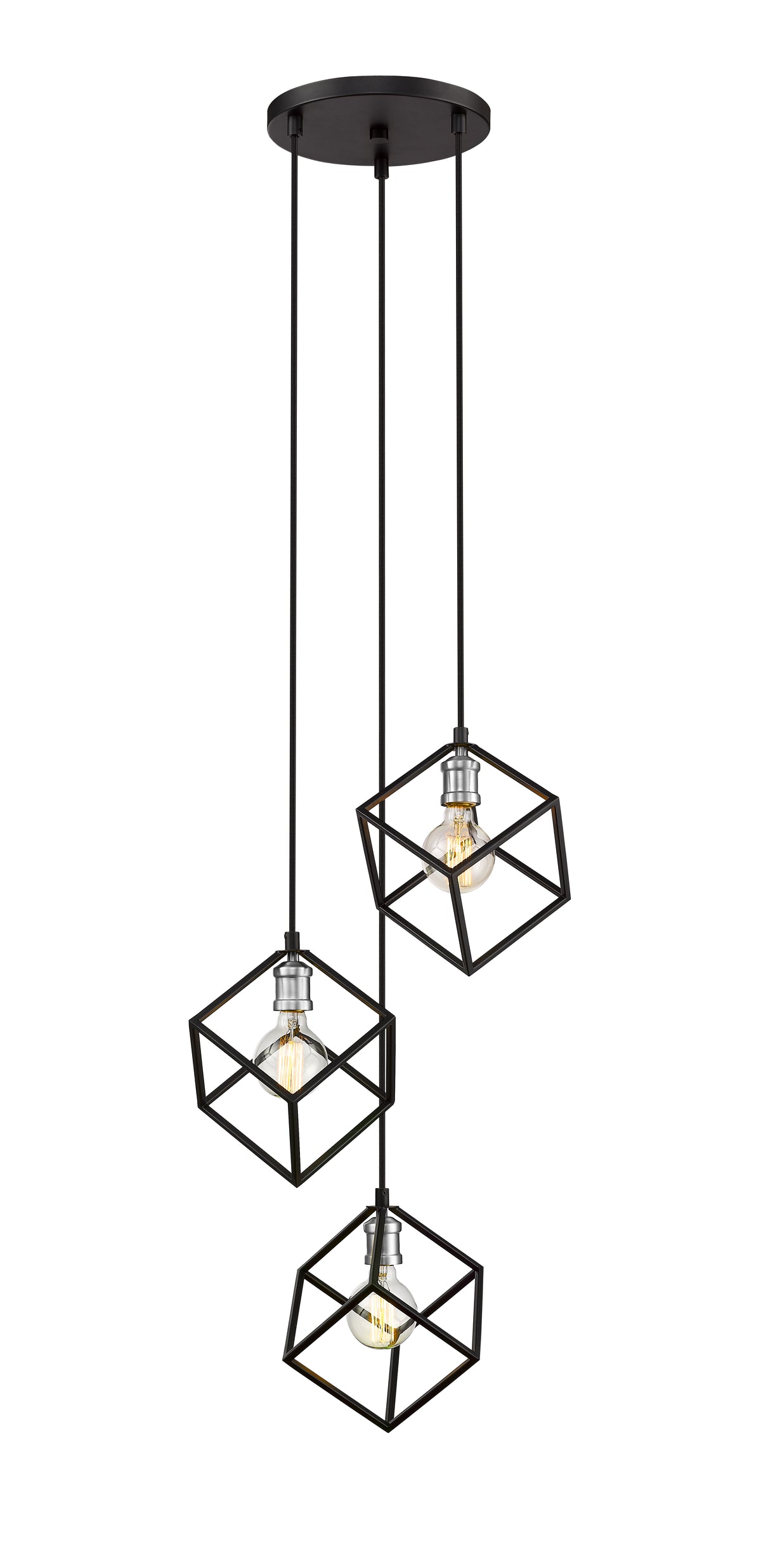Vertical 3 Light Chandelier