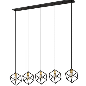 Vertical 5 Light Linear Chandelier