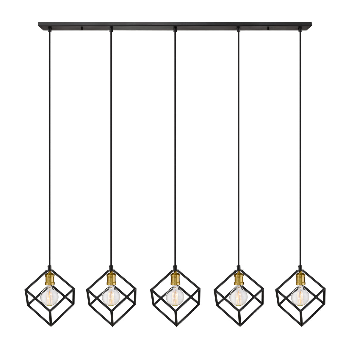 Vertical 5 Light Linear Chandelier