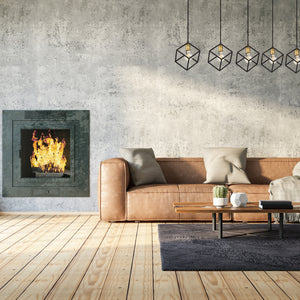 Vertical 5 Light Linear Chandelier