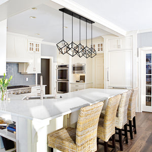 Vertical 5 Light Linear Chandelier