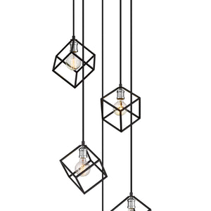 Vertical 5 Light Chandelier