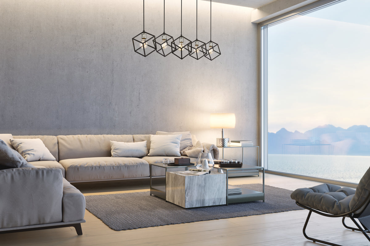 Vertical 5 Light Chandelier
