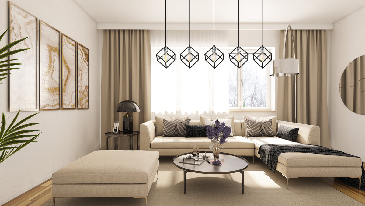 Vertical 5 Light Chandelier
