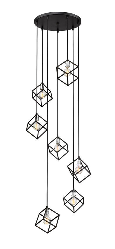 Vertical 7 Light Chandelier