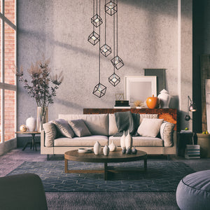 Vertical 7 Light Chandelier