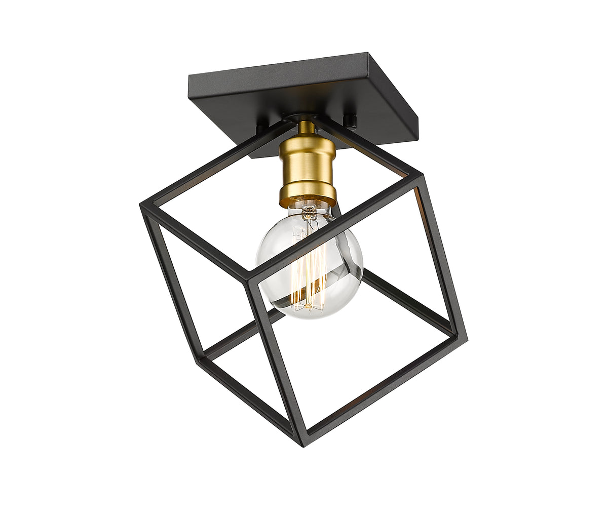Vertical 1 Light Flush Mount