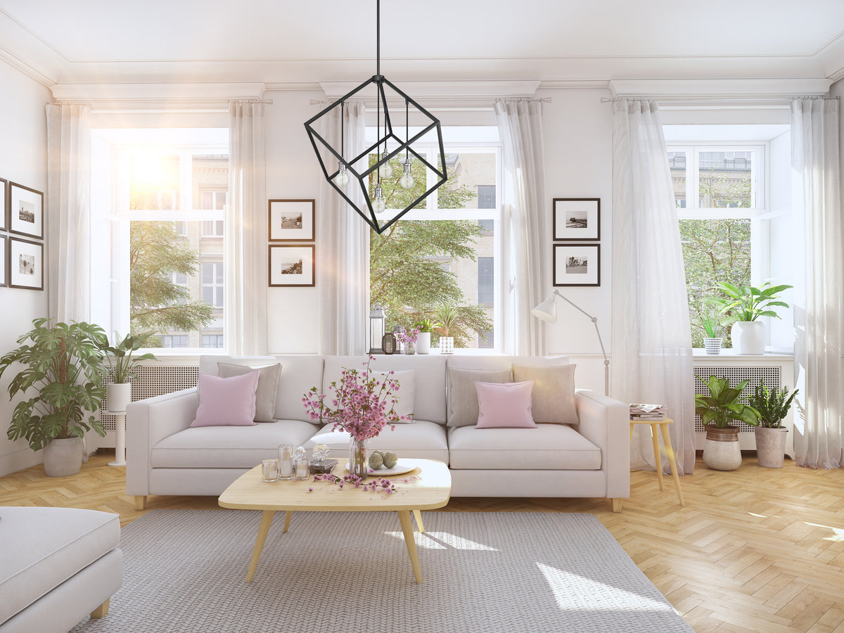 Vertical 4 Light Chandelier