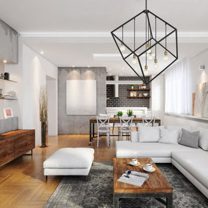 Vertical 7 Light Chandelier