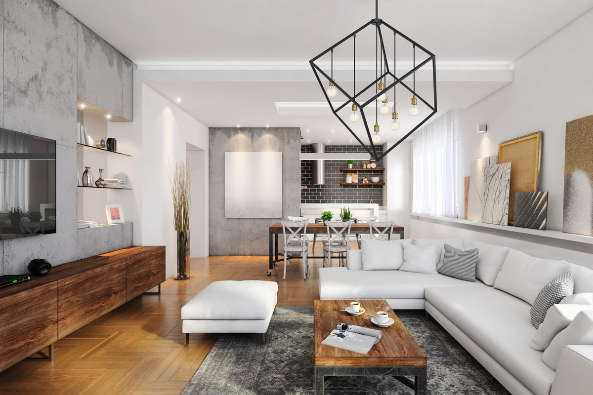 Vertical 7 Light Chandelier