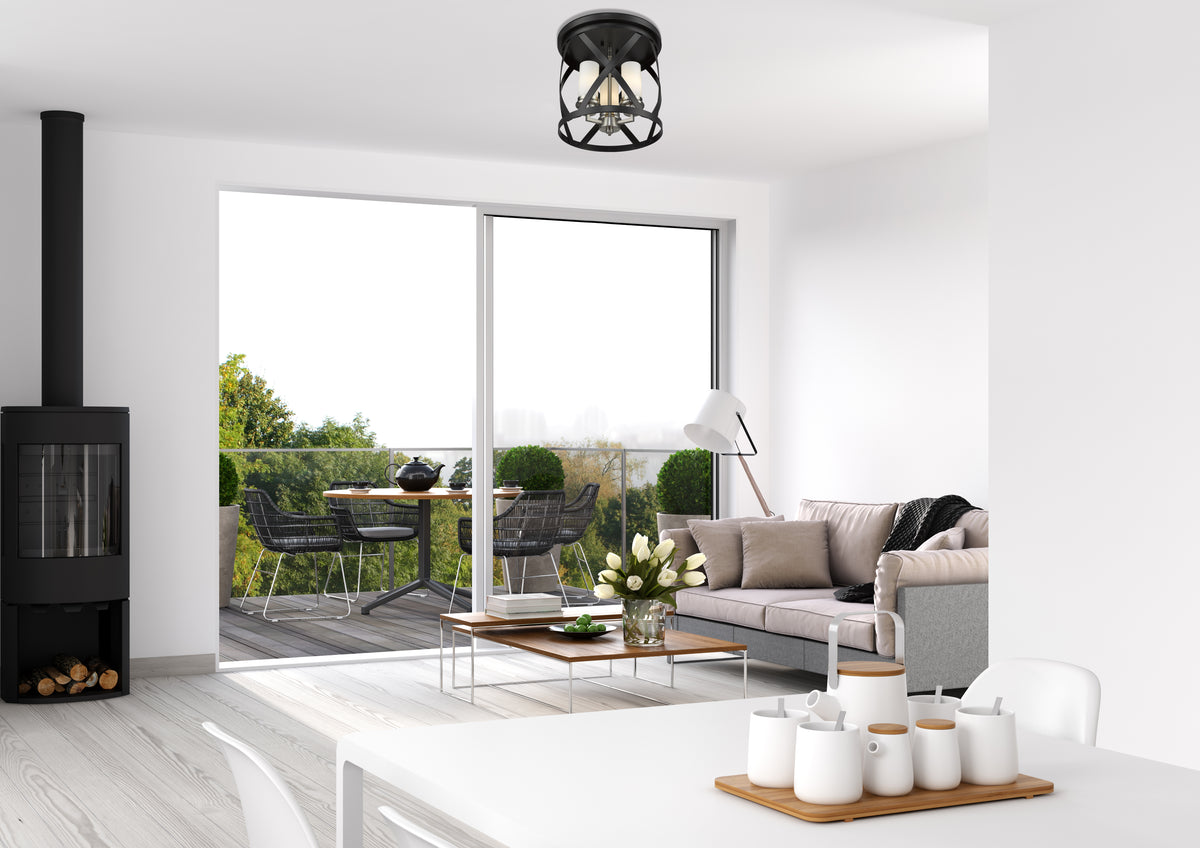 Malcalester 3 Light Flush Mount