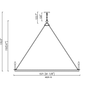 Barclay 16 Light Chandelier