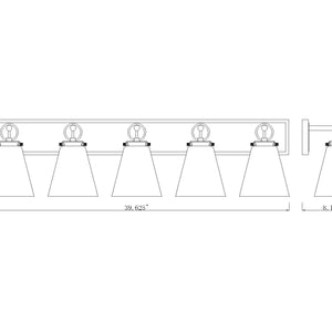 Harper 5 Light Vanity