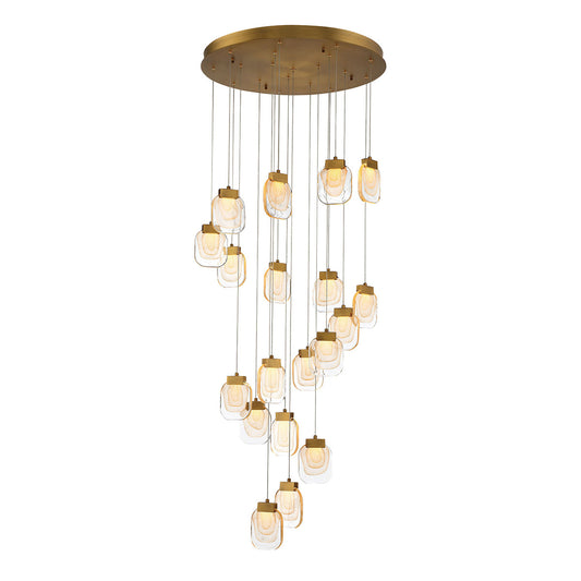 Paget 19-Light 29" Integrated LED Multi Drop Chandelier