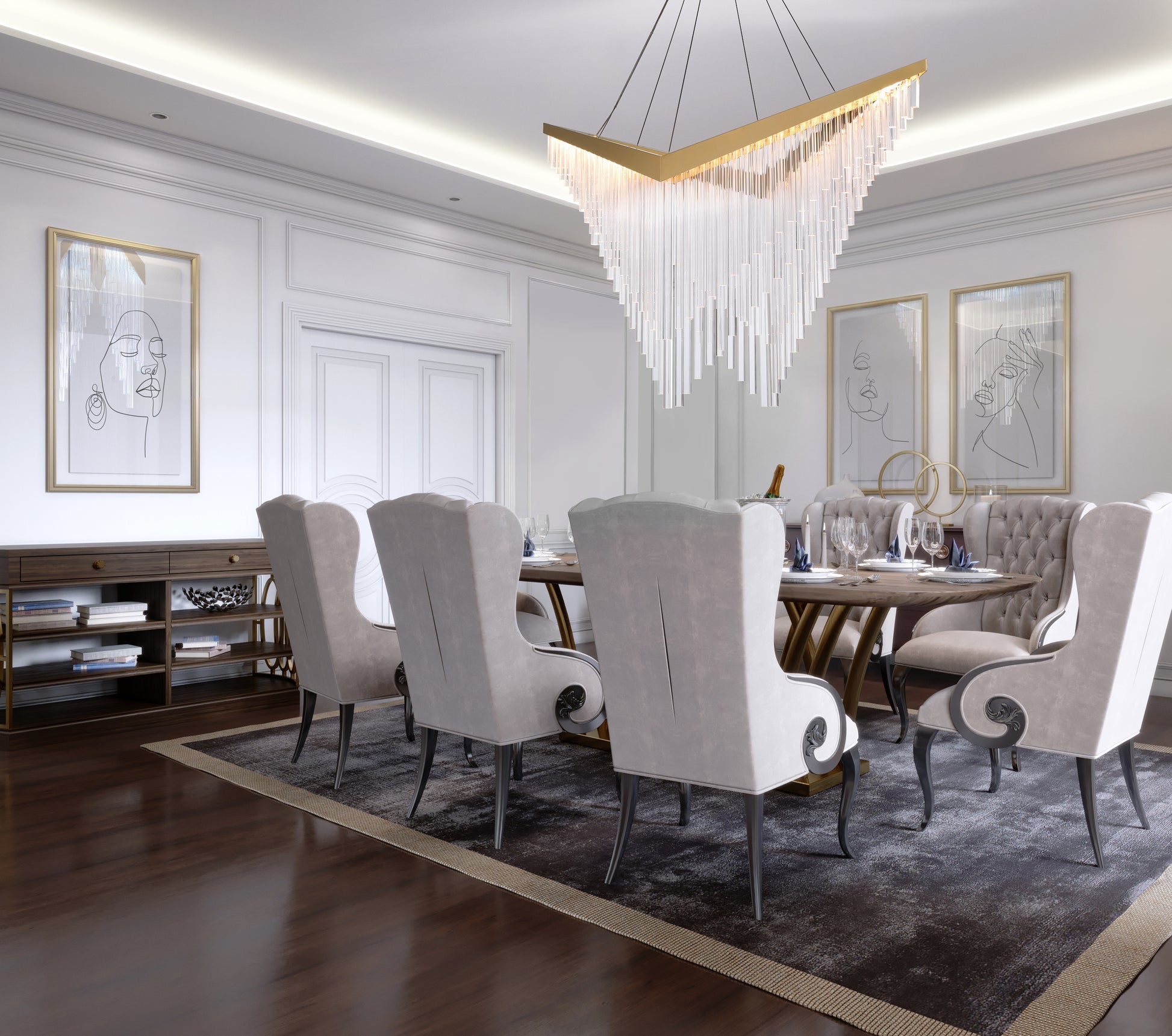 Vivien 60" Integrated LED Grand Chandelier