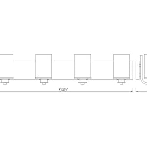 Beckett 4 Light Vanity