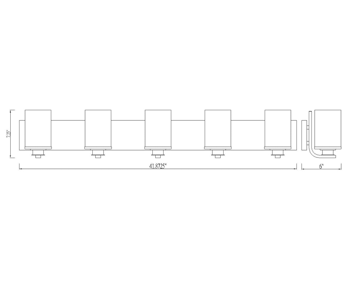 Beckett 5 Light Vanity