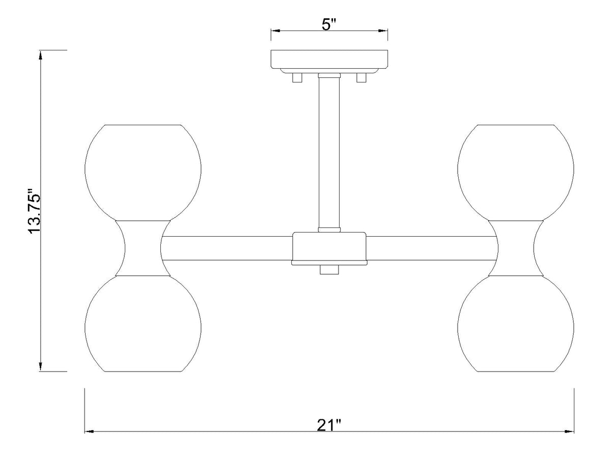 Artemis 10 Light Semi Flush Mount