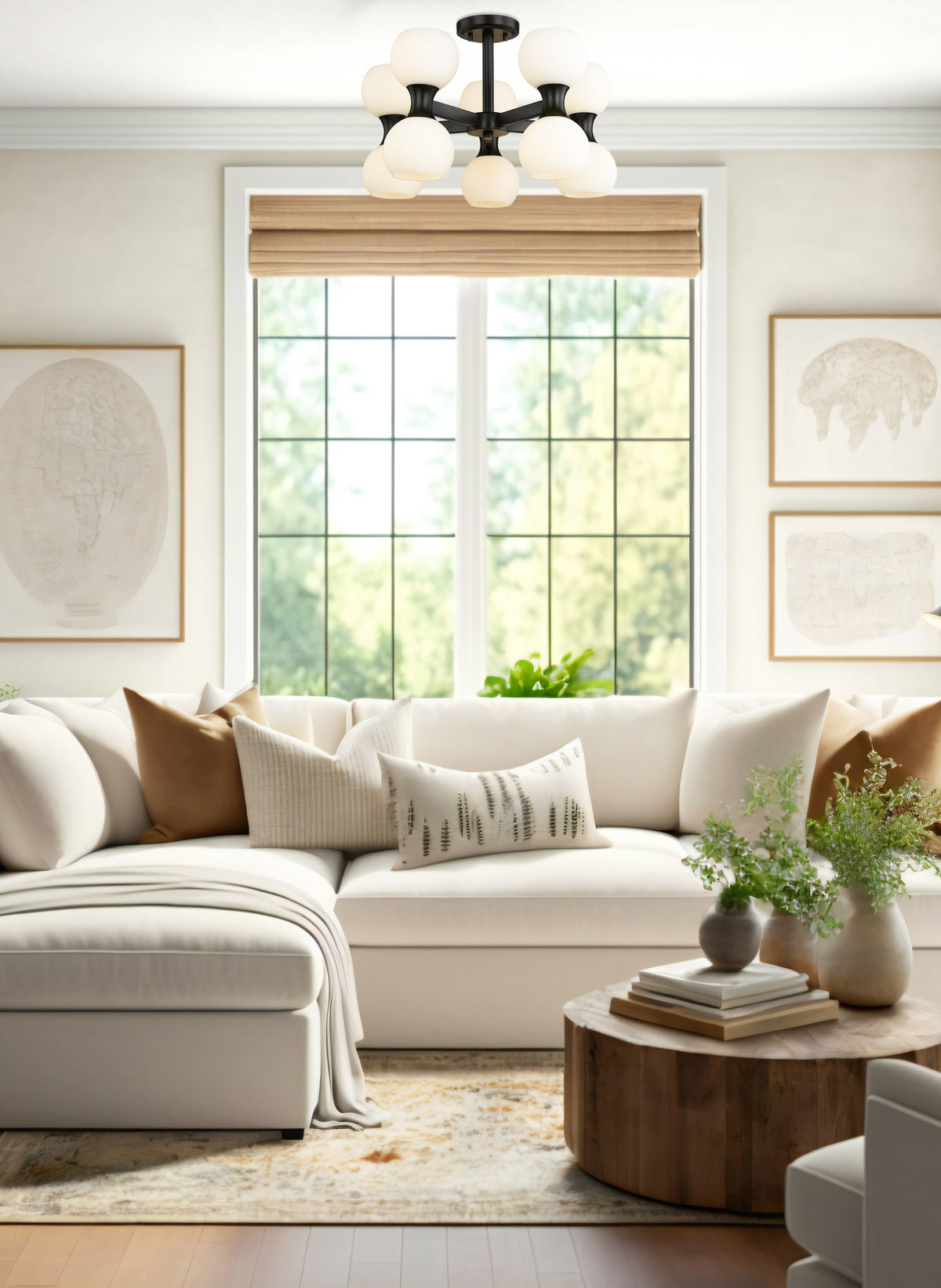 Artemis 10 Light Semi Flush Mount