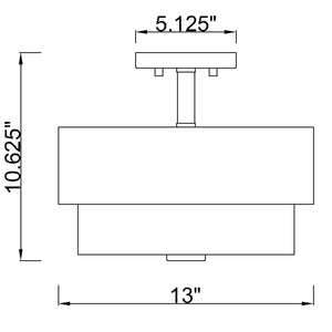 Counterpoint 2 Light Semi Flush Mount