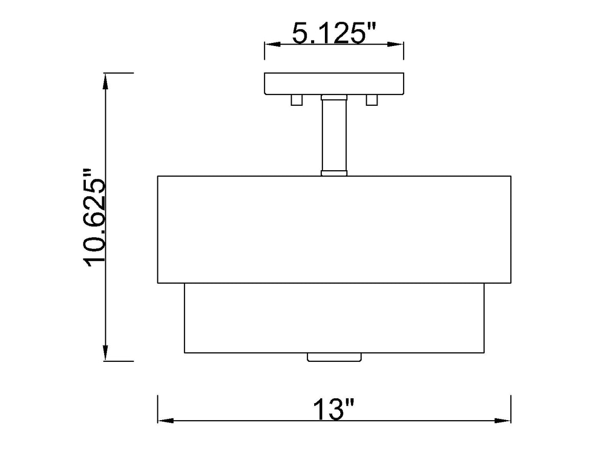 Counterpoint 2 Light Semi Flush Mount