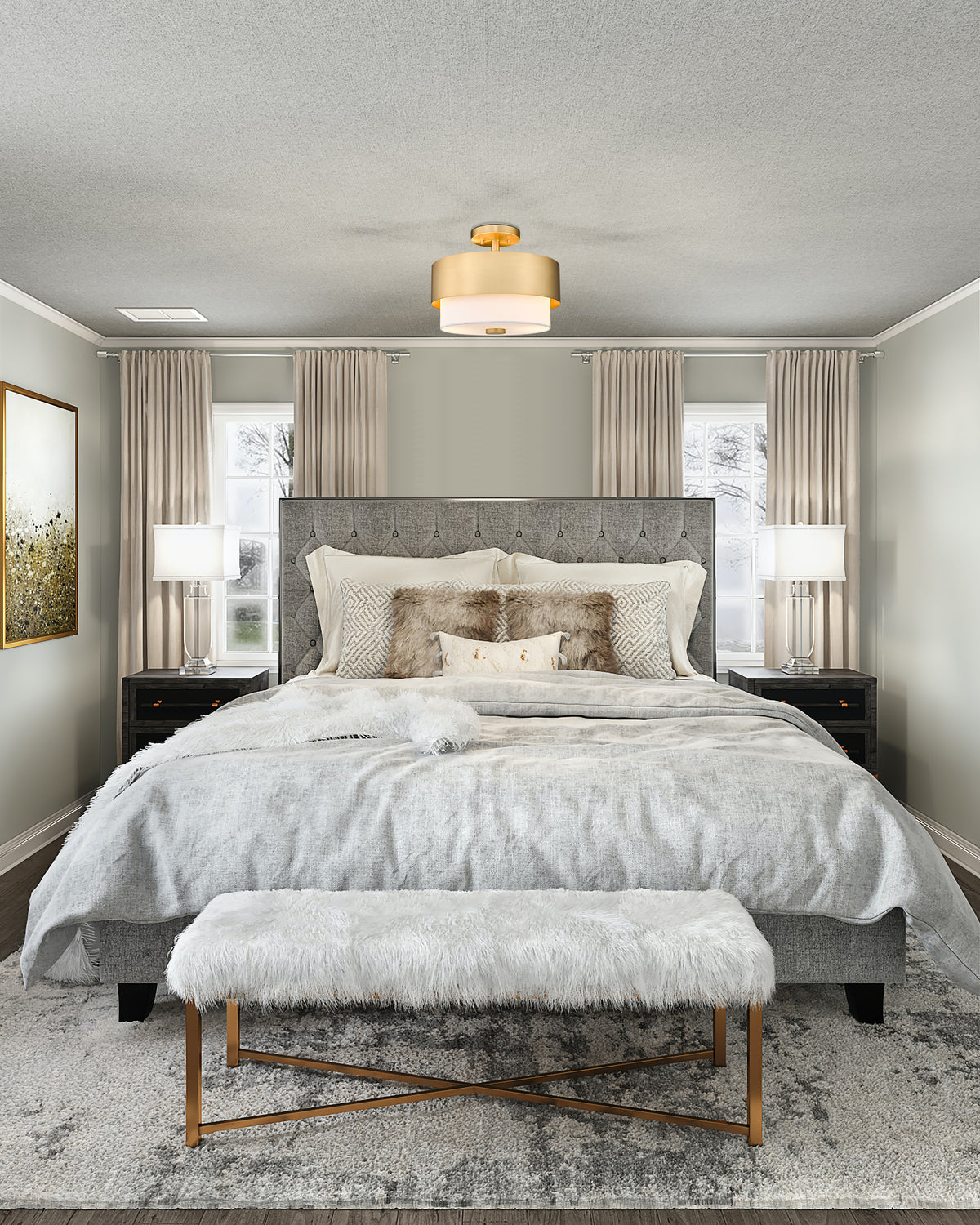 Counterpoint 2 Light Semi Flush Mount