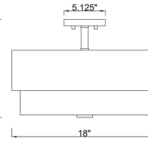 Counterpoint 3 Light Semi Flush Mount