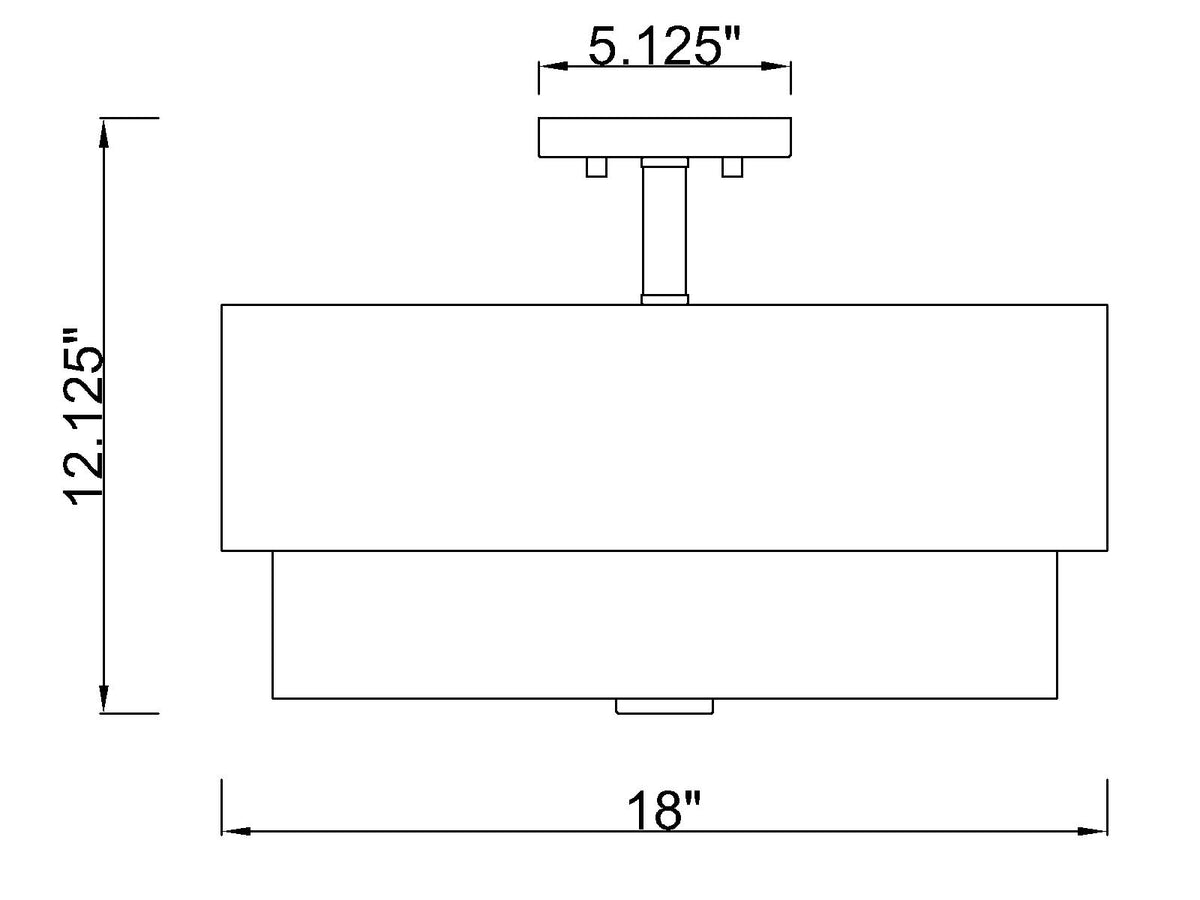 Counterpoint 3 Light Semi Flush Mount