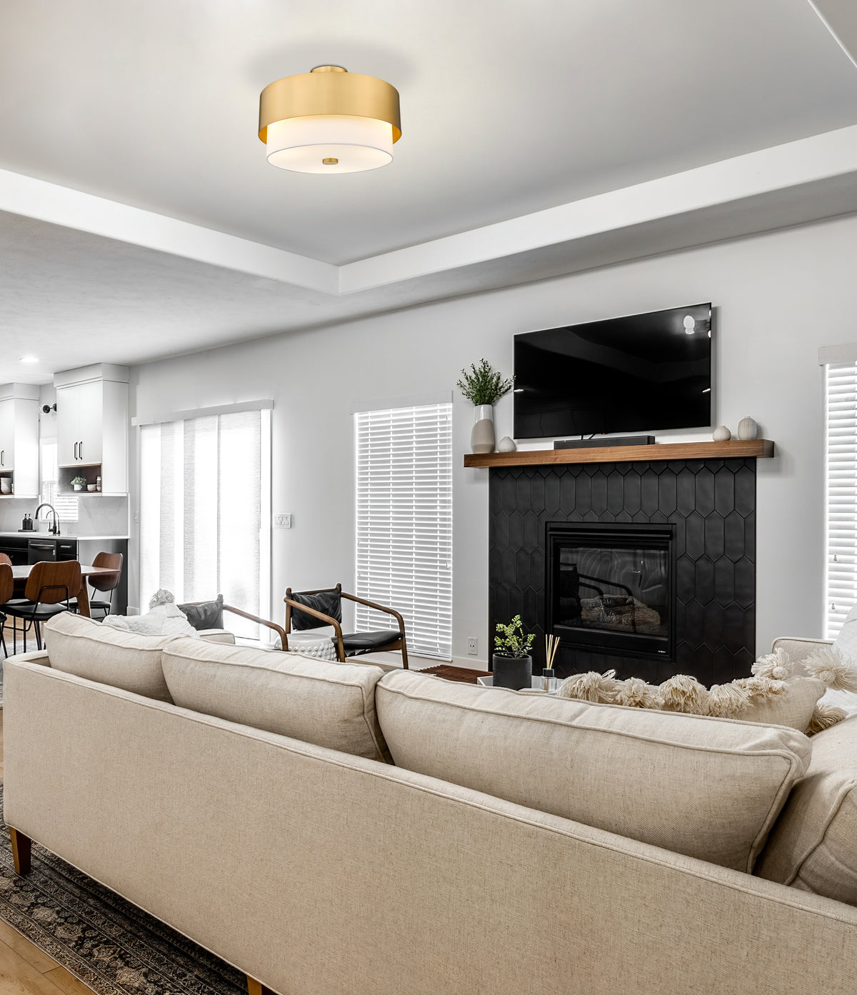 Counterpoint 3 Light Semi Flush Mount