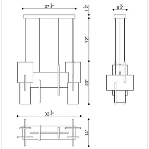 Coburg 33" Integrated LED Chandelier