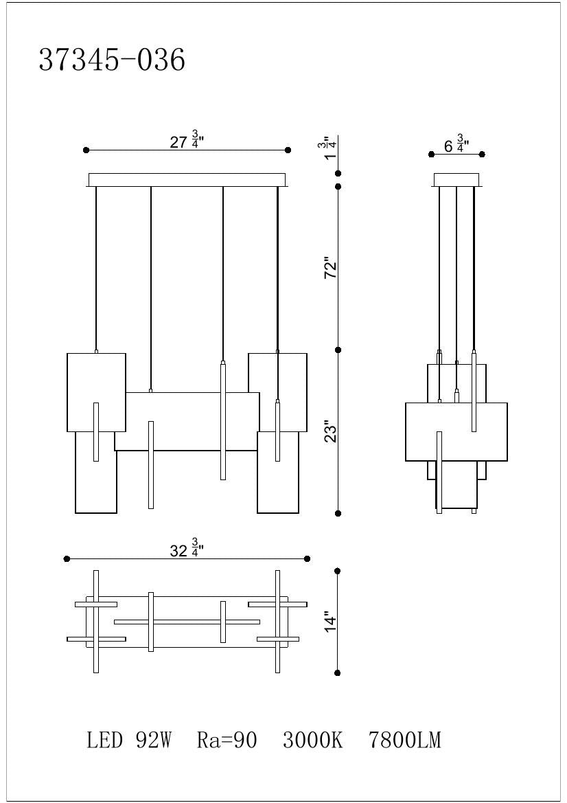 Coburg 33" Integrated LED Chandelier