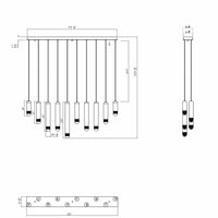 Cambre 10-Light 50" Integrated LED Linear Chandelier