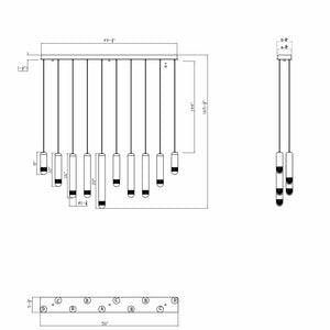 Cambre 10-Light 50" Integrated LED Linear Chandelier