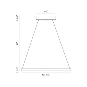 Spunto 28" Integrated LED Pendant Chandelier